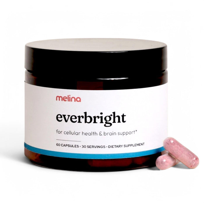 Melina Everbright NAD+ Supplement for Women's Energy & Longevity - Nicotinamide Riboside (NR), Pterostilbene, Citicoline, Astaxanthin - Anti-Aging, Focus, and Skin - 3rd Party Tested - 30 Servings