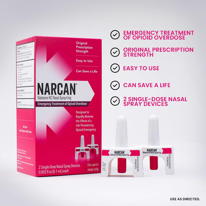 Nasal Spray 4 mg, Overdose Emergency Treatment 2 Dose Pack