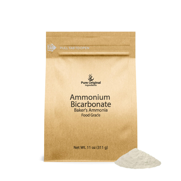 Pure Original Ingredients Ammonium Bicarbonate (11oz) Baker's Ammonia, Traditional Leavening Agent, Food Grade