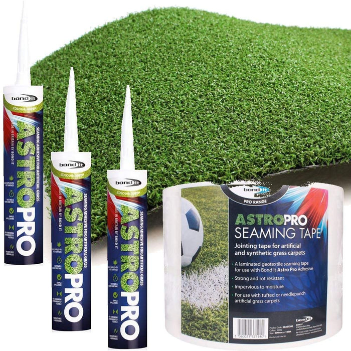 Bondit Astro Pro 24m  Seaming Tape + 7 Tubes Glue for Artificial Grass Turf Sports Pitches