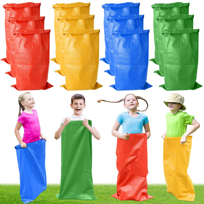 Retros Market Potato Sack Race Bags, Large Size Race Bags for Family Game, Outdoor Games Sack Race Bags for Adults and Kids,Bean Bag Game Set Outside Yard Games 12PCS