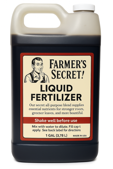 Farmer's Secret Fruit Tree Booster Fertilizer – 128oz | Super Concentrated, Phosphorus-Rich Formula for Peach, Banana, Apple & All Fruit Trees