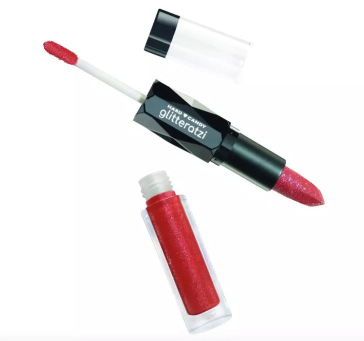 Hard Candy GLITTERATZI CRYSTAL LIP DUO ~ Crushed Crimson Sealed!
